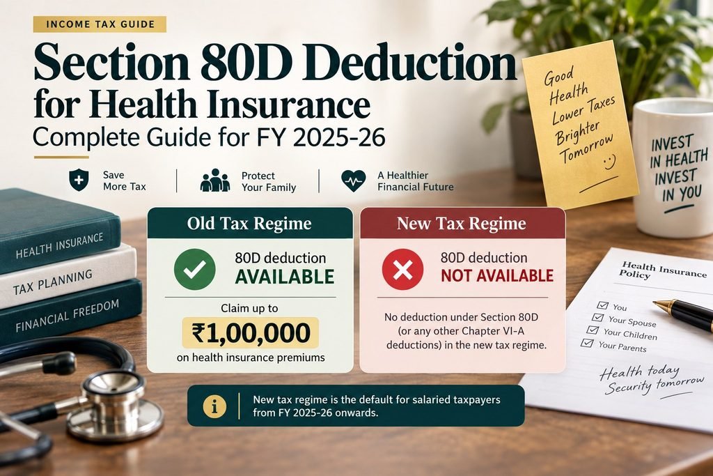 section 80d deduction available only under old tax regime FY 2025-26
